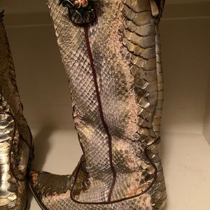 Snake skin boots